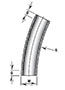 22 1/2º x 24 Inch (in) Radius Elbows 22 1/2º x 24 Inch (in) Radius Elbows