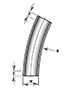 22 1/2º x 48 Inch (in) Radius Elbows 22 1/2º x 48 Inch (in) Radius Elbows